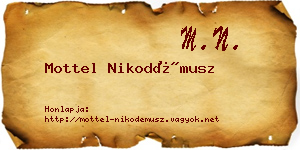Mottel Nikodémusz névjegykártya